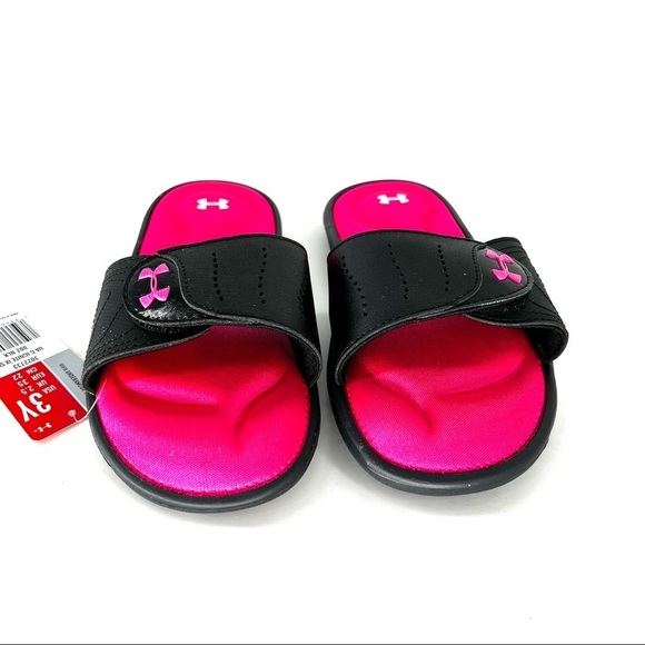 Under Armour Girl's Ignite IX Slides Slipper- 3Y - Picture 4 of 7